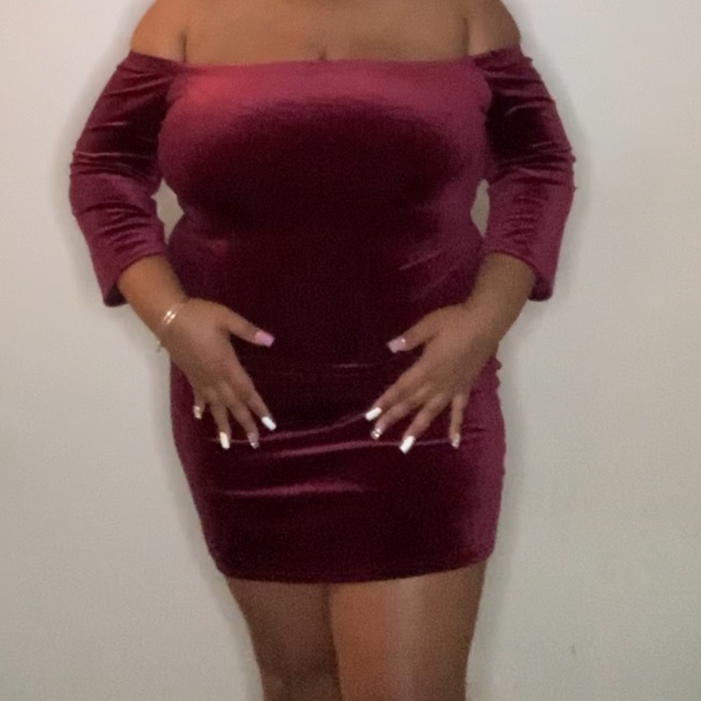 Velvet Burgundy Dress